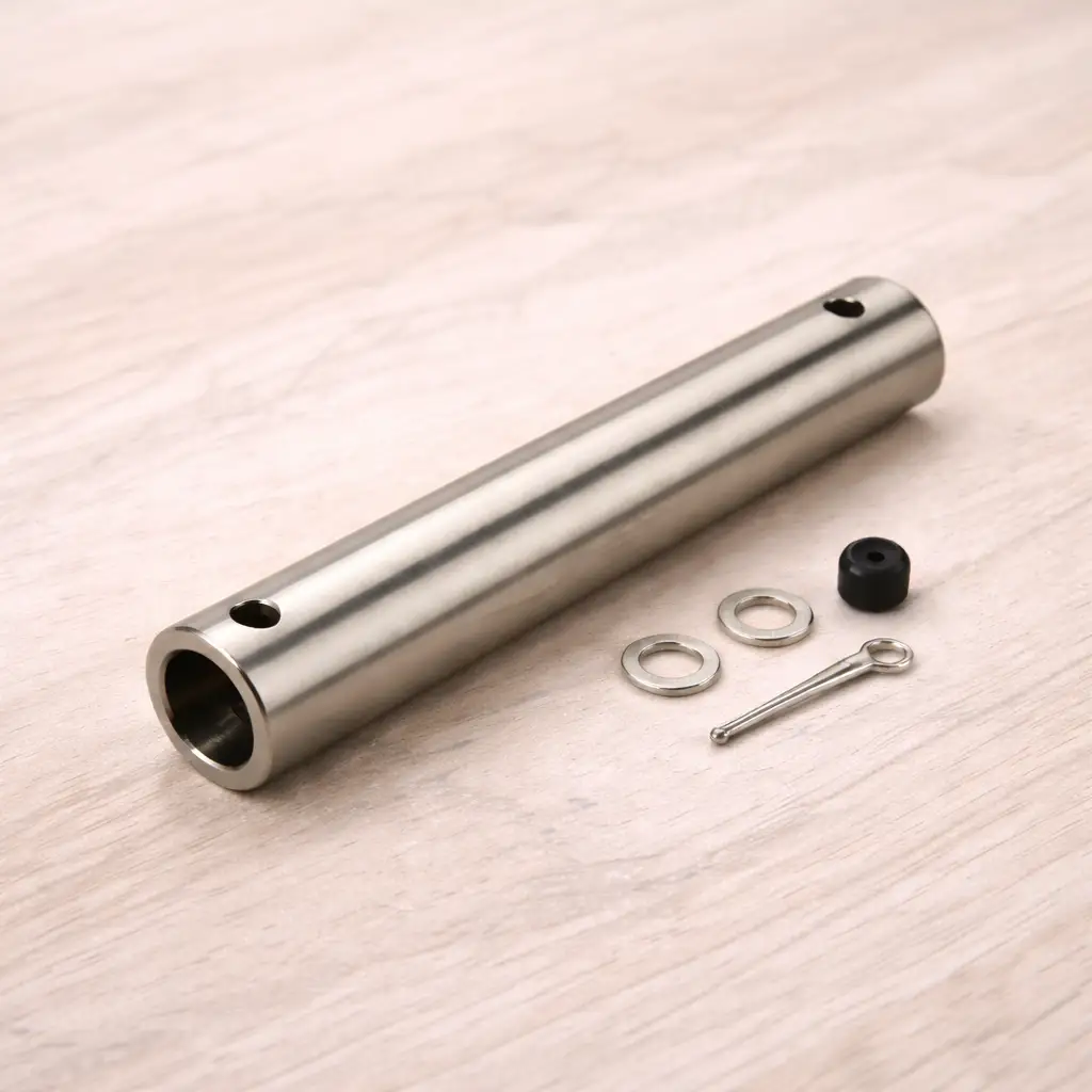 harbor breeze 4-in brushed nickel steel indoor ceiling fan downrod
