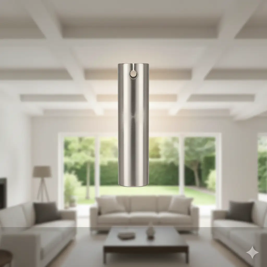 harbor breeze 4-in brushed nickel steel indoor ceiling fan downrod